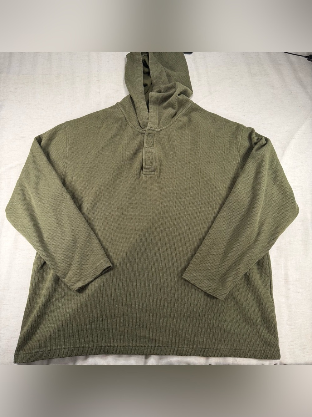 Vintage St. Johns Bay Olive Green Hooded Long Sleeve Pullover